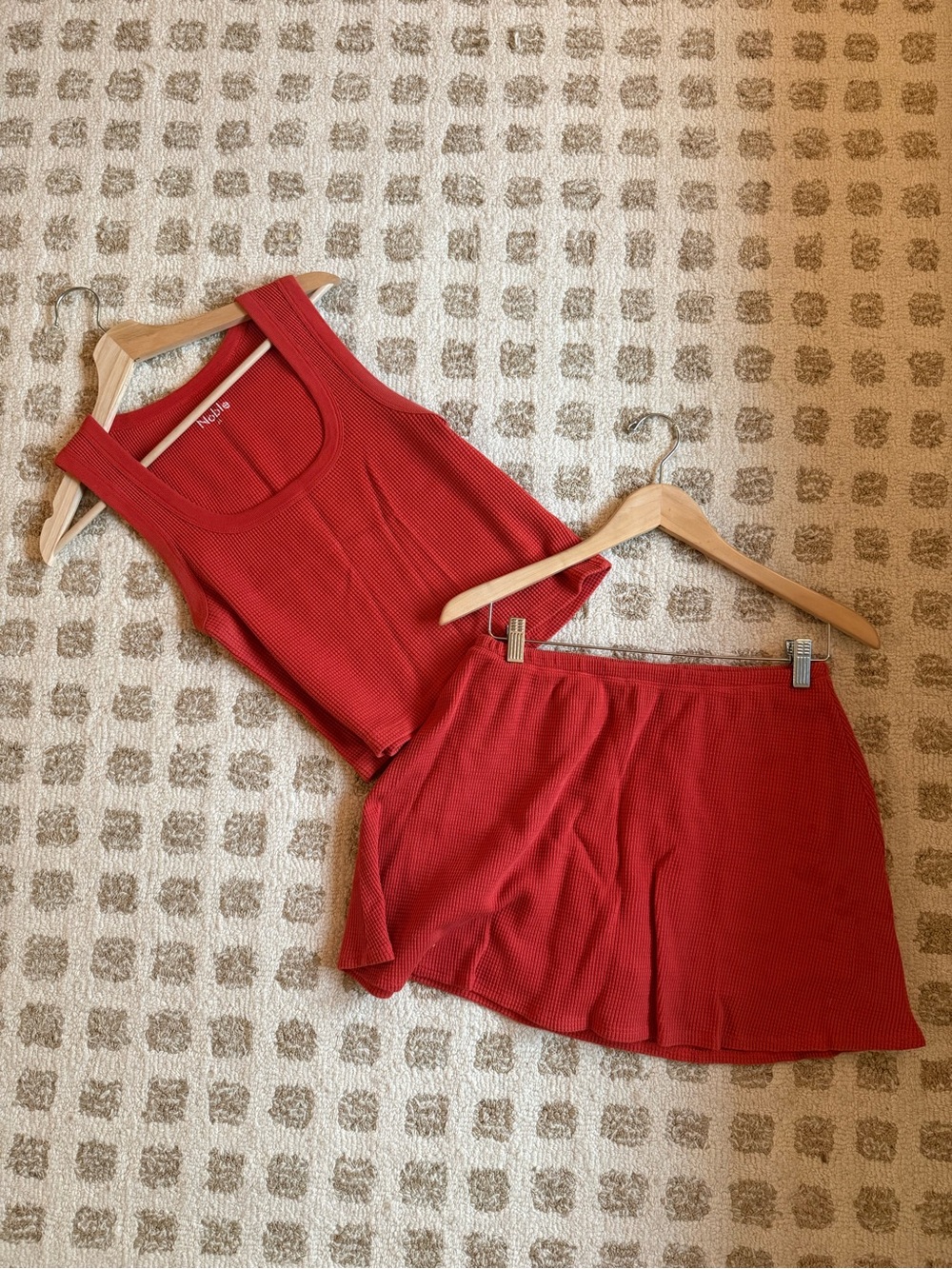 Waffle skort and tank top - Picture 2 of 4